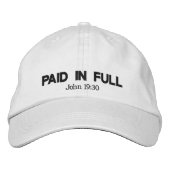全額を支払う 刺繍入りキャップ (正面)
