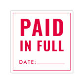 全額入金済み 赤 インクスタンプ セルフインキングスタンプ (デザイン)