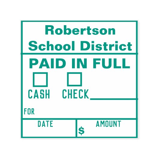 全額印紙で支払われる セルフインキングスタンプ (デザイン)