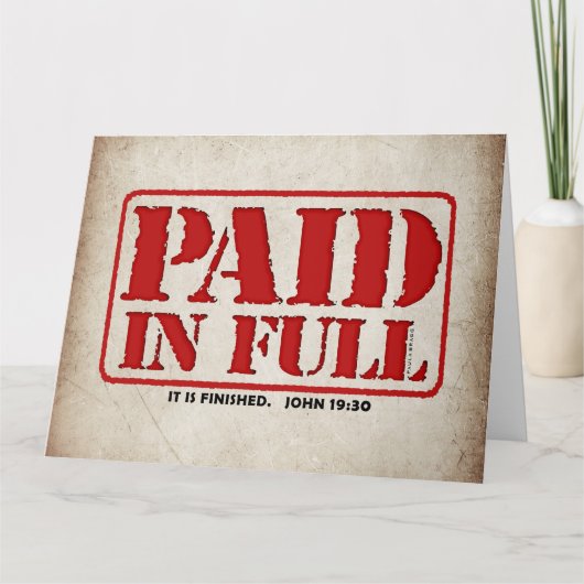 全額支払い カード (正面)