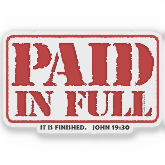 全額支払い シール (正面)