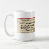 全額支払われるイエス・キリストの点検によって救われて コーヒーマグカップ (左)