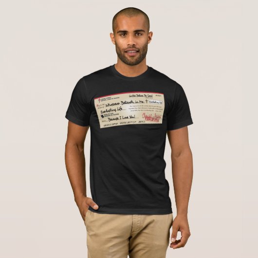 全額支払われるイエス・キリストの点検によって救われて Tシャツ (正面フル)