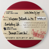 全額支払われるイエス・キリストの点検のクリスチャンによって救われて 缶バッジ (正面)