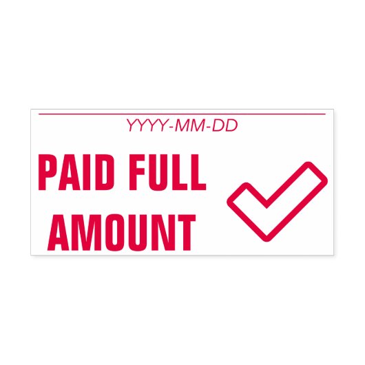 「全額支払済」ゴム印 セルフインキングスタンプ (デザイン)