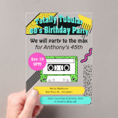 全額管状80の誕生日パーティー アクリル招待状 (インサイチュ (ポータブル))