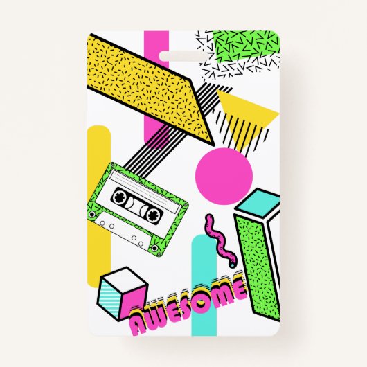 全額管状80の誕生日パーティー バッジ (裏面)