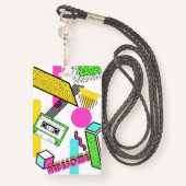 全額管状80の誕生日パーティー バッジ (裏面ランヤード)