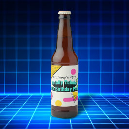 全額管状80の誕生日パーティー ビールラベル
