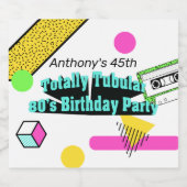 全額管状80の誕生日パーティー ビールラベル (シングルラベル)