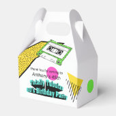 全額管状80の誕生日パーティー フェイバーボックス (正面サイド)