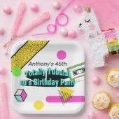 全額管状80の誕生日パーティー ペーパープレート (パーティー)