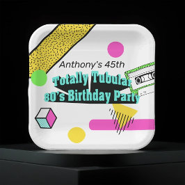 全額管状80の誕生日パーティー ペーパープレート