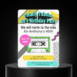 全額管状80の誕生日パーティー 招待状