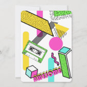 全額管状80の誕生日パーティー 招待状 (裏面)