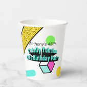 全額管状80の誕生日パーティー 紙コップ (正面)