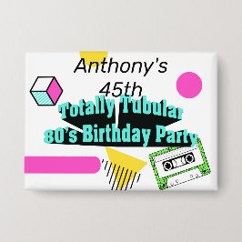 全額管状80の誕生日パーティー 缶バッジ