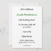 全80年代のレトロパーティの招待状 招待状 (裏面)