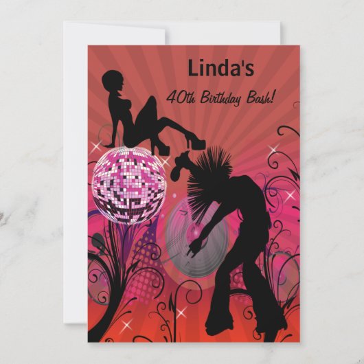 全80年代のレトロパーティの招待状 招待状 (正面)