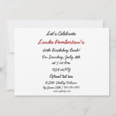 全80年代のレトロパーティの招待状 招待状 (裏面)