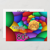 全80年代のレトロパーティの招待状 招待状 (正面/裏面)