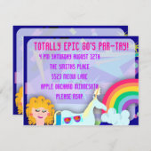 全80年代の壮大なパーティー時間 招待状 (正面/裏面)