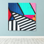 全80年代の絵を描レンガブロックの色 キャンバスプリント (インサイチュ (ウッドフロア))