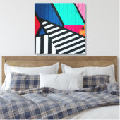 全80年代の絵を描レンガブロックの色 キャンバスプリント (インサイチュ (寝室))