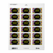 全80年代の誕生日パーティー住所 シール (フルシート)