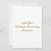 八カスタム年結婚記念 招待状 (裏面)