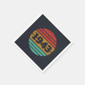 八パーソナライズされた十ヴィンテージ80歳 スタンダードカクテルナプキン (角)