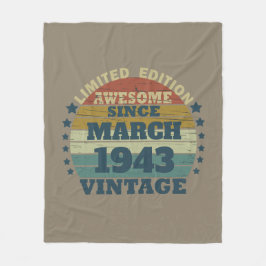 八パーソナライズされた十ヴィンテージ80歳 フリースブランケット