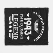 八パーソナライズされた十ヴィンテージ80歳 フリースブランケット (正面(横))