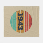 八パーソナライズされた十ヴィンテージ80歳 フリースブランケット (正面(横))