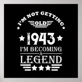 八パーソナライズされた十ヴィンテージ80歳 ポスター