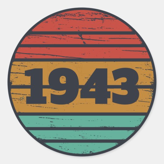 八パーソナライズされた十ヴィンテージ80歳 ラウンドシール (正面)