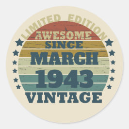 八パーソナライズされた十ヴィンテージ80歳 ラウンドシール