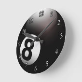 八パーソナライズされた球ビリヤード ラウンド壁時計 (傾斜)