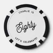 八パーソナライズされた〇八百八十誕生日 ポーカーチップ (裏面)