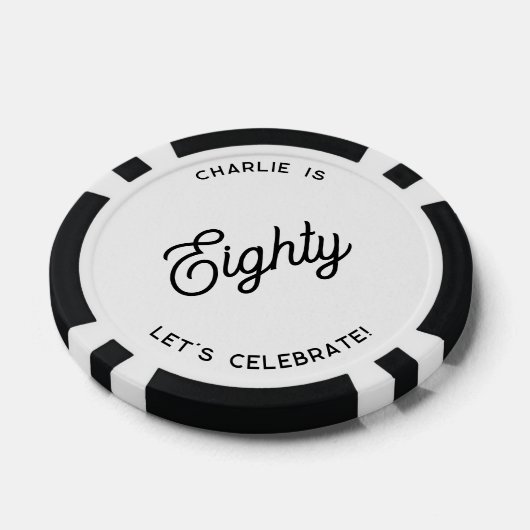 八パーソナライズされた〇八百八十誕生日 ポーカーチップ (シングル)