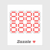 八八八八八八八八 88888888 |ラッキーナンバー シール (シート)