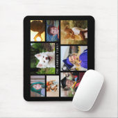 八写真テンプレートコラージュとカスタム文字マウスパッド マウスパッド (マウス)