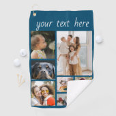 八写真テンプレートコラージュとカスタム文字 ゴルフタオル (インサイチュ)