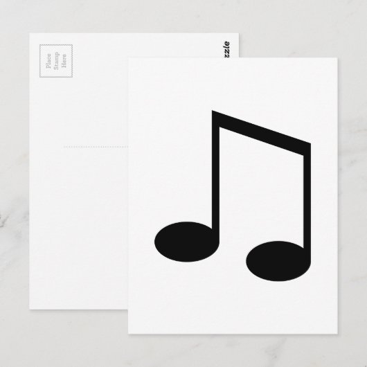 八分音符 ポストカード (正面/裏面)