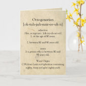 八十の八十の八十を意味する八十人辞書 カード (黄色い花)