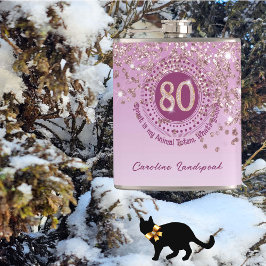 八十バラ金ゴールドグリッター&飲酒引用文 フラスク