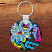 八十レトロパーティー キーホルダー (正面)