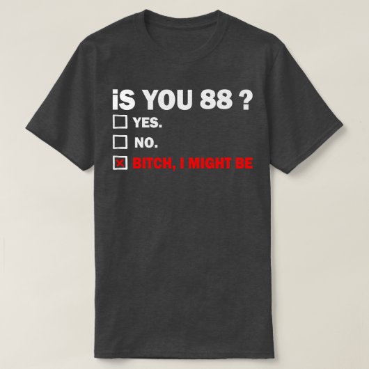 八十八88歳誕生日88日 Tシャツ (デザイン正面)