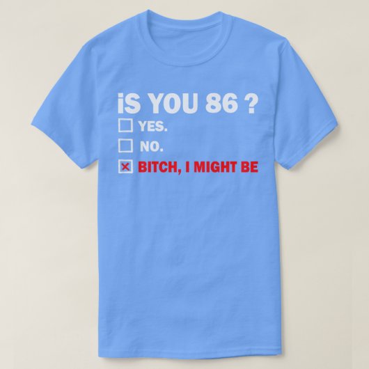 八十六86歳誕生日86日 Tシャツ (デザイン正面)