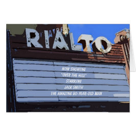 八十「丘の上」ハッピーバースデー劇場の看板